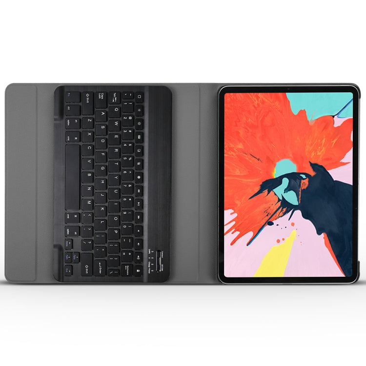A11 Bluetooth 3.0 Ultra-thin ABS Detachable Bluetooth Keyboard Leather Tablet Case for iPad Pro 11 inch ���2018���, with Holder (Black)