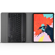 A11 Bluetooth 3.0 Ultra-thin ABS Detachable Bluetooth Keyboard Leather Tablet Case for iPad Pro 11 inch ���2018���, with Holder (Black)