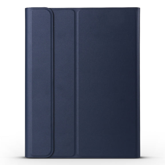 A11 Bluetooth 3.0 Ultra-thin ABS Detachable Bluetooth Keyboard Leather Tablet Case for iPad Air 4 / Air 5 / Pro 11 inch 2022 / 2021 / 2020 / 2018, with Holder (Dark Blue)