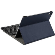 A11 Bluetooth 3.0 Ultra-thin ABS Detachable Bluetooth Keyboard Leather Tablet Case for iPad Air 4 / Air 5 / Pro 11 inch 2022 / 2021 / 2020 / 2018, with Holder (Dark Blue)