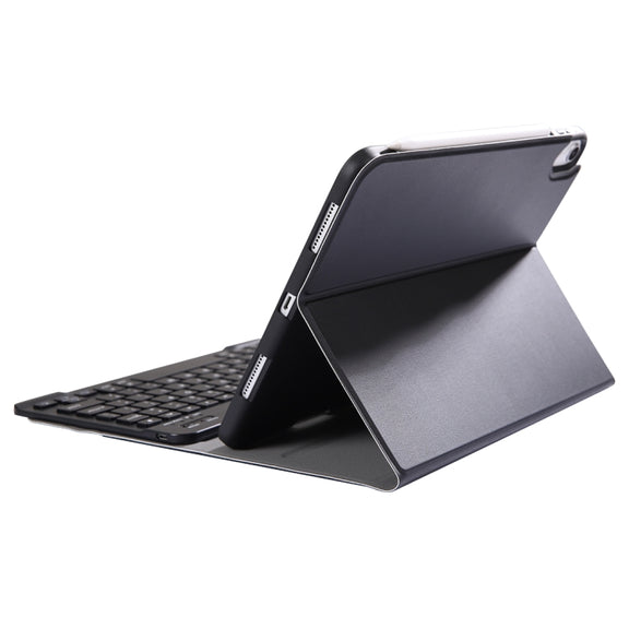 A11B Bluetooth 3.0 Ultra-thin ABS Detachable Bluetooth Keyboard Leather Tablet Case for iPad Air 4 / Air 5 / Pro 11 inch 2022 / 2021 / 2020 / 2018, with Pen Slot & Holder (Black)