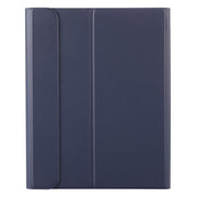 A11B Bluetooth 3.0 Ultra-thin ABS Detachable Bluetooth Keyboard Leather Tablet Case for iPad Air 4 / Air 5 / Pro 11 inch 2022 / 2021 / 2020 / 2018, with Pen Slot & Holder (Dark Blue)