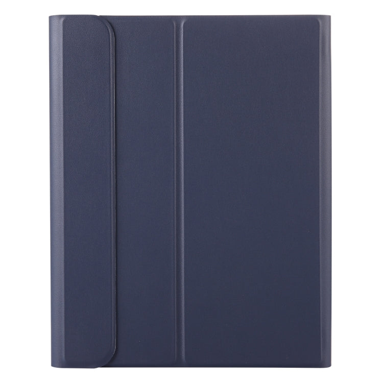 A11B Bluetooth 3.0 Ultra-thin ABS Detachable Bluetooth Keyboard Leather Tablet Case for iPad Air 4 / Air 5 / Pro 11 inch 2022 / 2021 / 2020 / 2018, with Pen Slot & Holder (Dark Blue)