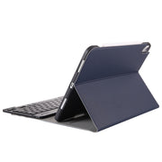 A11B Bluetooth 3.0 Ultra-thin ABS Detachable Bluetooth Keyboard Leather Tablet Case for iPad Air 4 / Air 5 / Pro 11 inch 2022 / 2021 / 2020 / 2018, with Pen Slot & Holder (Dark Blue)
