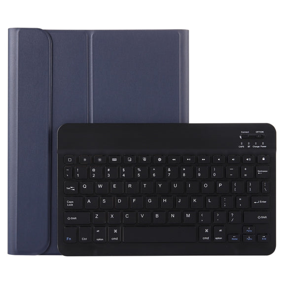 A11B Bluetooth 3.0 Ultra-thin ABS Detachable Bluetooth Keyboard Leather Tablet Case for iPad Air 4 / Air 5 / Pro 11 inch 2022 / 2021 / 2020 / 2018, with Pen Slot & Holder (Dark Blue)