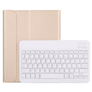 A11B Bluetooth 3.0 Ultra-thin ABS Detachable Bluetooth Keyboard Leather Tablet Case for iPad Air 4 / Air 5 / Pro 11 inch 2022 / 2021 / 2020 / 2018, with Pen Slot & Holder (Gold)