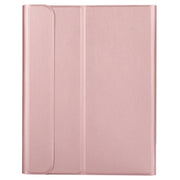 A11B Bluetooth 3.0 Ultra-thin ABS Detachable Bluetooth Keyboard Leather Tablet Case for iPad Air 4 / Air 5 / Pro 11 inch 2022 / 2021 / 2020 / 2018, with Pen Slot & Holder (Rose Gold)