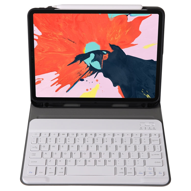A11B Bluetooth 3.0 Ultra-thin ABS Detachable Bluetooth Keyboard Leather Tablet Case for iPad Air 4 / Air 5 / Pro 11 inch 2022 / 2021 / 2020 / 2018, with Pen Slot & Holder (Rose Gold)