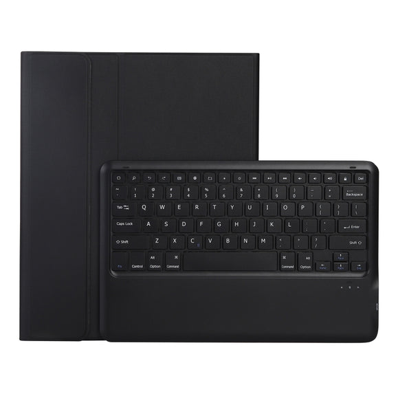 A12B Bluetooth 3.0 Ultra-thin Detachable Bluetooth Keyboard Leather Tablet Case for iPad Air 13 2024 / 2025 / Pro 12.9 inch 2022 / 2021 / 2020 / 2018, with Pen Slot & Holder(Black)