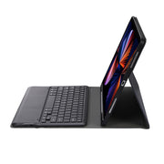 A12B Bluetooth 3.0 Ultra-thin Detachable Bluetooth Keyboard Leather Tablet Case for iPad Air 13 2024 / 2025 / Pro 12.9 inch 2022 / 2021 / 2020 / 2018, with Pen Slot & Holder(Dark Blue)