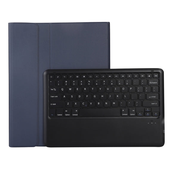 A12B Bluetooth 3.0 Ultra-thin Detachable Bluetooth Keyboard Leather Tablet Case for iPad Air 13 2024 / 2025 / Pro 12.9 inch 2022 / 2021 / 2020 / 2018, with Pen Slot & Holder(Dark Blue)