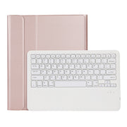 A12B Bluetooth 3.0 Ultra-thin Detachable Bluetooth Keyboard Leather Tablet Case for iPad Air 13 2024 / 2025 / Pro 12.9 inch 2022 / 2021 / 2020 / 2018, with Pen Slot & Holder(Rose Gold)