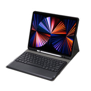 A12B Bluetooth 3.0 Ultra-thin Detachable Bluetooth Keyboard Leather Tablet Case for iPad Air 13 2024 / 2025 / Pro 12.9 inch 2022 / 2021 / 2020 / 2018, with Pen Slot & Holder(Gold)