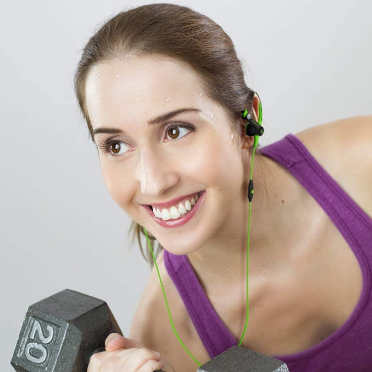 Mucro MB-232 Running In-Ear Sport Earhook Wired Stereo Headphones for Jogging Gym(Green)