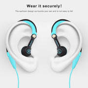 Mucro MB-232 Running In-Ear Sport Earhook Wired Stereo Headphones for Jogging Gym(Blue)