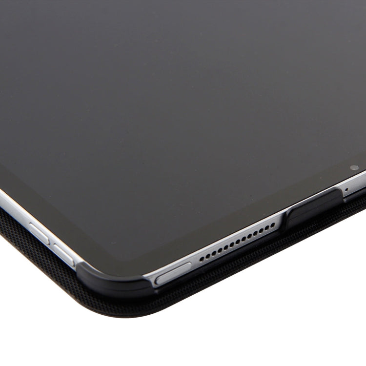 1130B Detachable Bluetooth 3.0 ABS Brushed Texture Keyboard + Lambskin Texture Leather Tablet Case for iPad Pro 11 inch (2018), with Three-gear Adjustment / Magnetic / Sleep Function(Black)