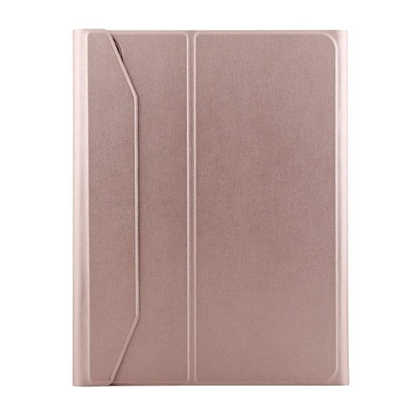 1130B Detachable Bluetooth 3.0 ABS Brushed Texture Keyboard + Lambskin Texture Leather Tablet Case for iPad Pro 11 inch (2018), with Three-gear Adjustment / Magnetic / Sleep Function(Pink)