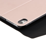 1130B Detachable Bluetooth 3.0 ABS Brushed Texture Keyboard + Lambskin Texture Leather Tablet Case for iPad Pro 11 inch (2018), with Three-gear Adjustment / Magnetic / Sleep Function(Pink)