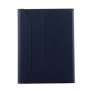 1130B Detachable Bluetooth 3.0 ABS Brushed Texture Keyboard + Lambskin Texture Leather Tablet Case for iPad Pro 11 inch (2018), with Three-gear Adjustment / Magnetic / Sleep Function(Blue)