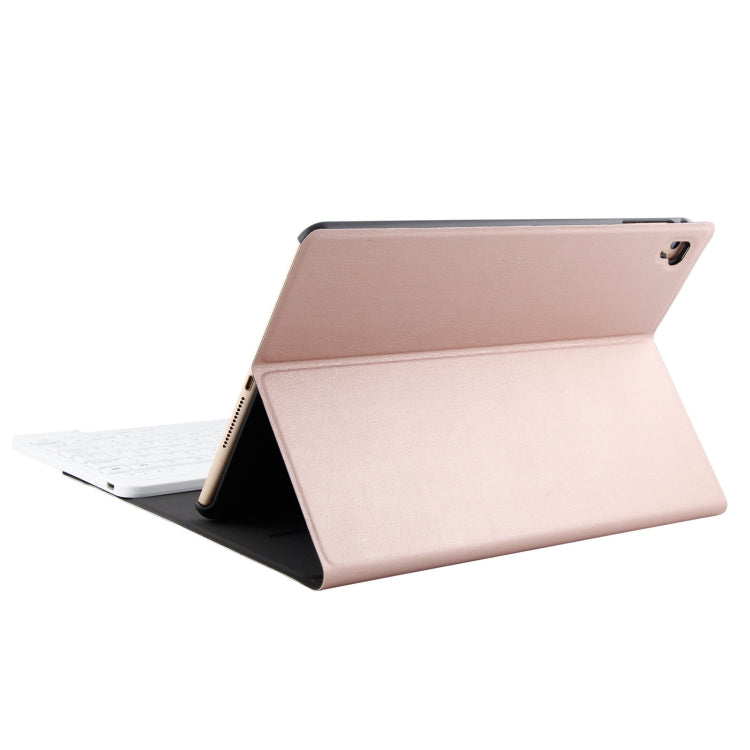 FT-1030 Bluetooth 3.0 ABS Brushed Texture Keyboard + Skin Texture Leather Tablet Case for iPad Air / Air 2 / iPad Pro 9.7 inch, with Three-gear Angle Adjustment / Magnetic / Sleep Function (Pink)