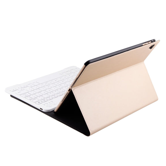 FT-1030 Bluetooth 3.0 ABS Brushed Texture Keyboard + Skin Texture Leather Tablet Case for iPad Air / Air 2 / iPad Pro 9.7 inch, with Three-gear Angle Adjustment / Magnetic / Sleep Function (Gold)