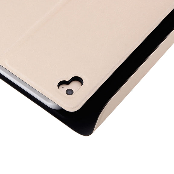FT-1030 Bluetooth 3.0 ABS Brushed Texture Keyboard + Skin Texture Leather Tablet Case for iPad Air / Air 2 / iPad Pro 9.7 inch, with Three-gear Angle Adjustment / Magnetic / Sleep Function (Gold)