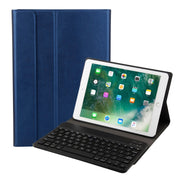 FT-1030 Bluetooth 3.0 ABS Brushed Texture Keyboard + Skin Texture Leather Tablet Case for iPad Air / Air 2 / iPad Pro 9.7 inch, with Three-gear Angle Adjustment / Magnetic / Sleep Function (Blue)