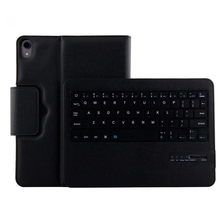 IP011 Detachable Bluetooth 3.0 ABS Keyboard + Litchi Texture Leather Tablet Case for iPad Pro 11 inch (2018), with Sleep Function (Black)