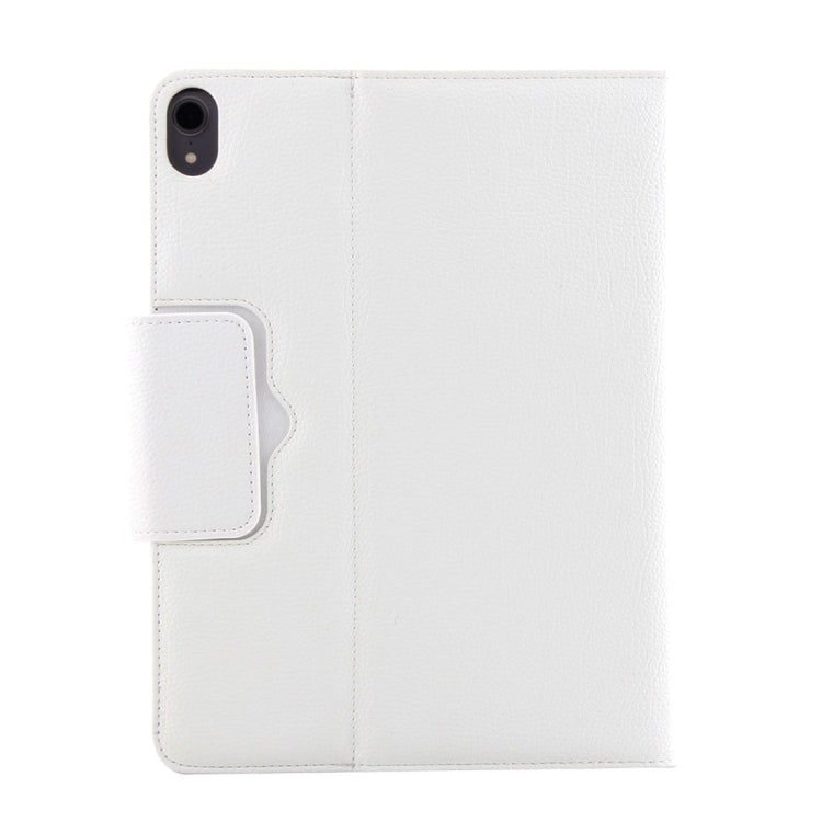 IP011 Detachable Bluetooth 3.0 ABS Keyboard + Litchi Texture Leather Tablet Case for iPad Pro 11 inch (2018), with Sleep Function (White)