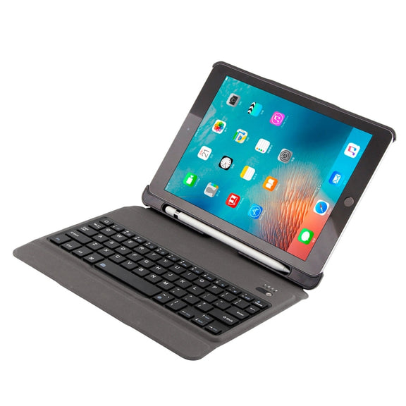 T-201 Detachable Bluetooth 3.0 Ultra-thin Keyboard + Lambskin Texture Leather Tablet Case for iPad Air / Air 2 / iPad Pro 9.7 inch, Support Multi-angle Adjustment (Blue)