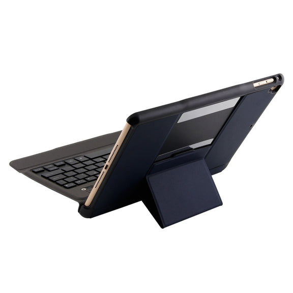 T-201D Detachable Bluetooth 3.0 Ultra-thin Keyboard + Lambskin Texture Leather Tablet Case for iPad Air / Air 2 / iPad Pro 9.7 inch, Support Multi-angle Adjustment / Backlight (Blue)
