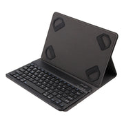TY-1031 Universal Bluetooth 3.0 ABS Brushed Texture Keyboard + Leather Tablet Case for iOS, Windows, Android Tablet PC Between 9-10.5 inch(Black)