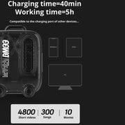 D MOOSTER D03 Suitcase Shape IPX4 TWS Wireless Bluetooth 5.0 Earphone (Transparent)