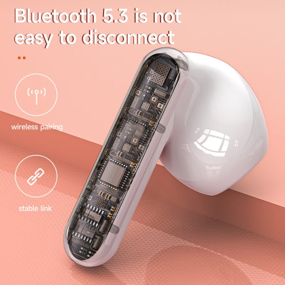 HXSJ Air-S28 TWS Bluetooth 5.3 True Wireless HiFi Stereo Make-up Mirror Earphones with Charging Case (White)