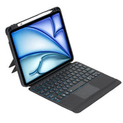 T11B-AS Detachable Rotating Backlit Touch Bluetooth Keyboard Case For iPad Air 11 2025 / Air 11 2024 / Air 5 / Air 4 10.9 / Pro 11 2022 2021 2020 2018
