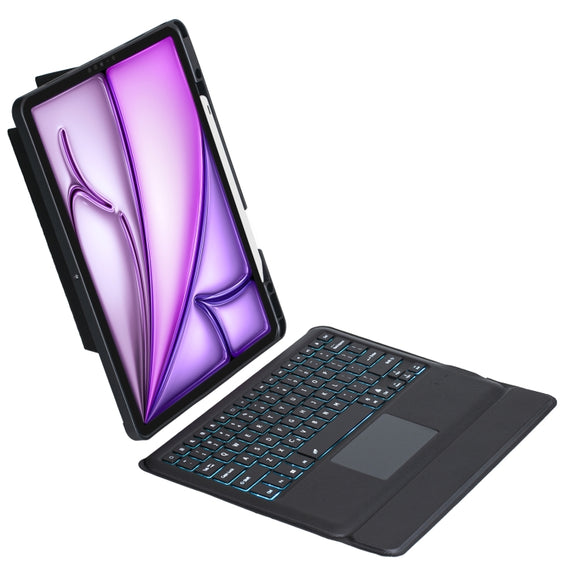 T12B-AS Detachable Rotating Backlit Touch Bluetooth Keyboard Case For iPad Air 13 2024 / Pro 12.9 2022 2021 2020 2018