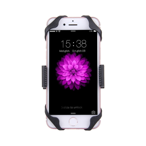 360 Degree Rotation Bicycle Phone Holder with Flexible Stretching Clip for iPhone 7 & 7 Plus / iPhone 6 & 6 Plus / iPhone 5 & 5C & 5s(Black)