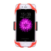 360 Degree Rotation Bicycle Phone Holder with Flexible Stretching Clip for iPhone 7 & 7 Plus / iPhone 6 & 6 Plus / iPhone 5 & 5C & 5s(Red)