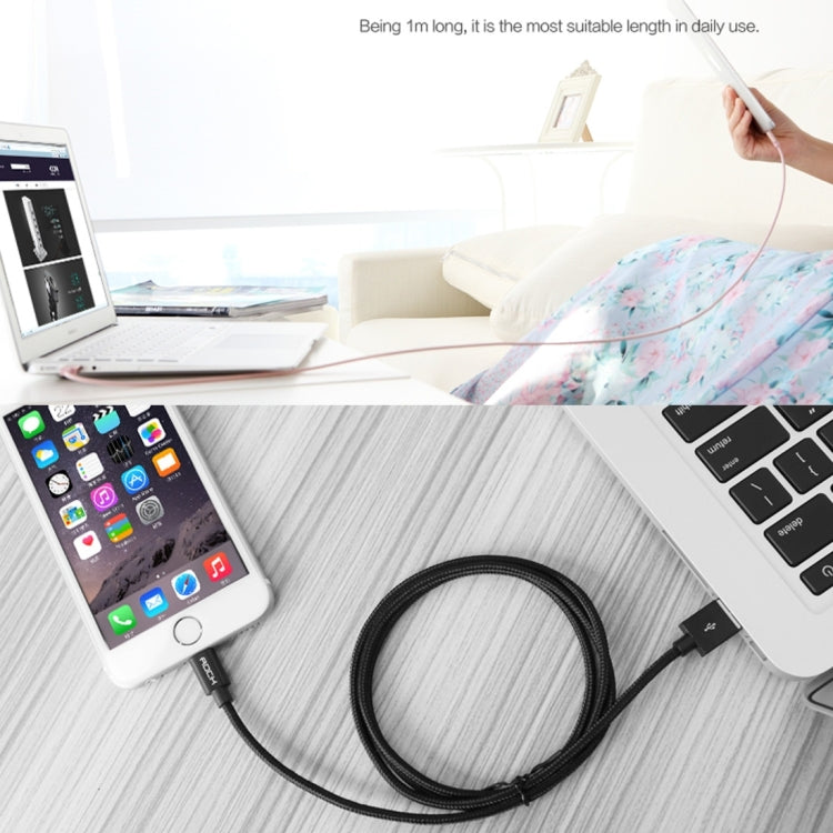 3m 3A Woven Style Metal Head 8 Pin to USB Data / Charger Cable(Blue)