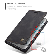 CaseMe-013 Multifunctional Retro Frosted Horizontal Flip Leather Case for iPhone 6 / 6s, with Card Slot & Holder & Wallet(Black)