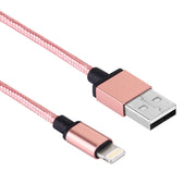 1m Woven Style Metal Head 58 Cores 8 Pin to USB 2.0 Data / Charger Cable(Magenta)