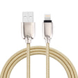 1m Woven 108 Copper Cores 8 Pin to USB Data Sync Charging Cable for iPhone, iPad(Gold) - Normal Style Cable by PMC TechLife | Online Shopping South Africa | PMC TechLife | Buy Now Pay Later Mobicred