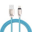 1m Woven 108 Copper Cores 8 Pin to USB Data Sync Charging Cable for iPhone, iPad(Blue) - Normal Style Cable by PMC TechLife | Online Shopping South Africa | PMC TechLife | Buy Now Pay Later Mobicred