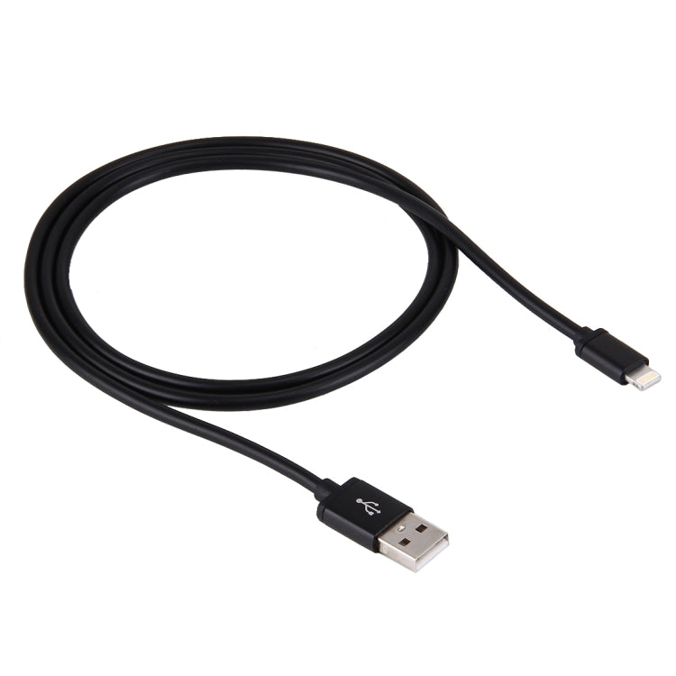 1m 3A 8 Pin to USB Data Sync Charging Cable for iPhone, iPad, Diameter: 4 cm(Black)