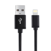1m 3A 8 Pin to USB Data Sync Charging Cable for iPhone, iPad, Diameter: 4 cm(Black)