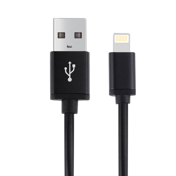 1m 3A 8 Pin to USB Data Sync Charging Cable for iPhone, iPad, Diameter: 4 cm(Black)