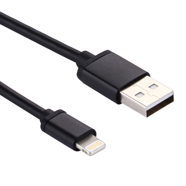 1m 3A 8 Pin to USB Data Sync Charging Cable for iPhone, iPad, Diameter: 4 cm(Black)