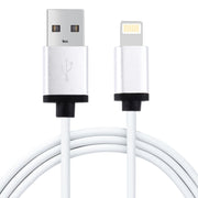 1m 3A 8 Pin to USB Data Sync Charging Cable for iPhone, iPad, Diameter: 4 cm(White)