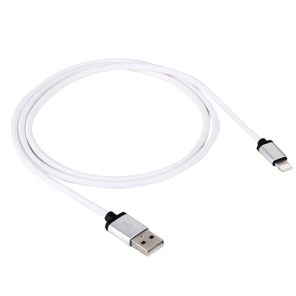 1m 3A 8 Pin to USB Data Sync Charging Cable for iPhone, iPad, Diameter: 4 cm(White)
