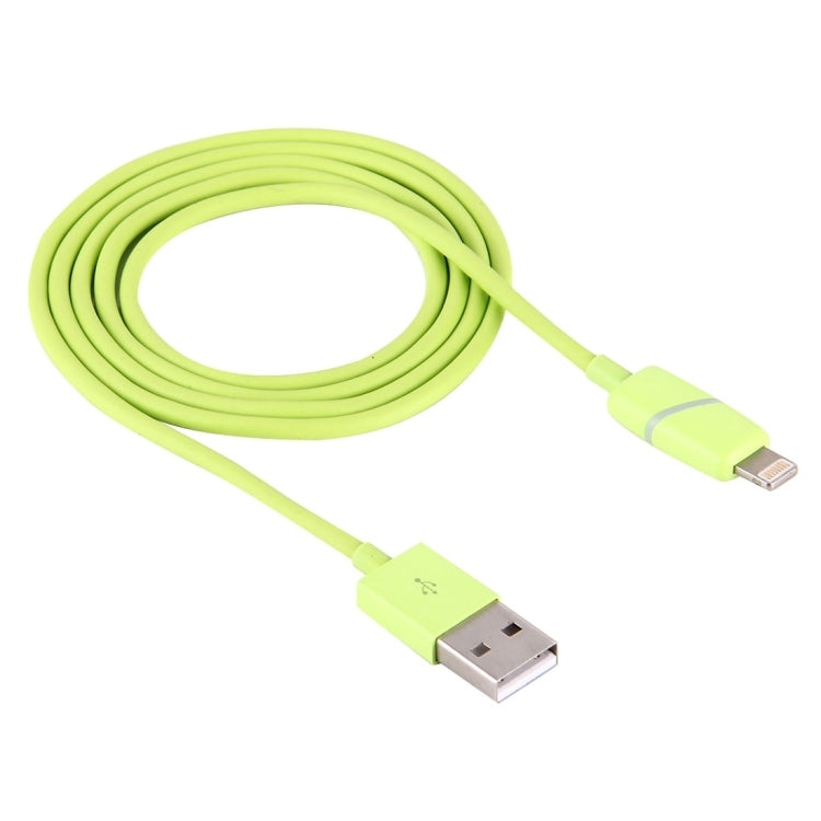 1m Circular Bobbin Gift Box Style 8 Pin to USB Data Sync Cable with Indicator for iPhone, iPad(Green)